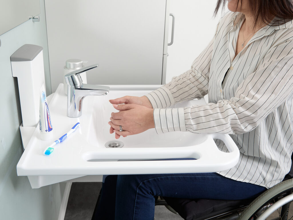 adaptline washbasin with height adjustment